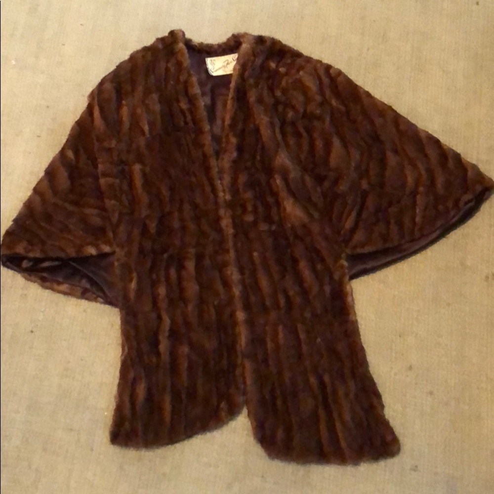 Vintage Real Fur Shaw
